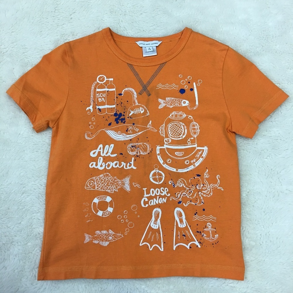 Little Marc Jacobs Orange T Shirt Size 6 Years